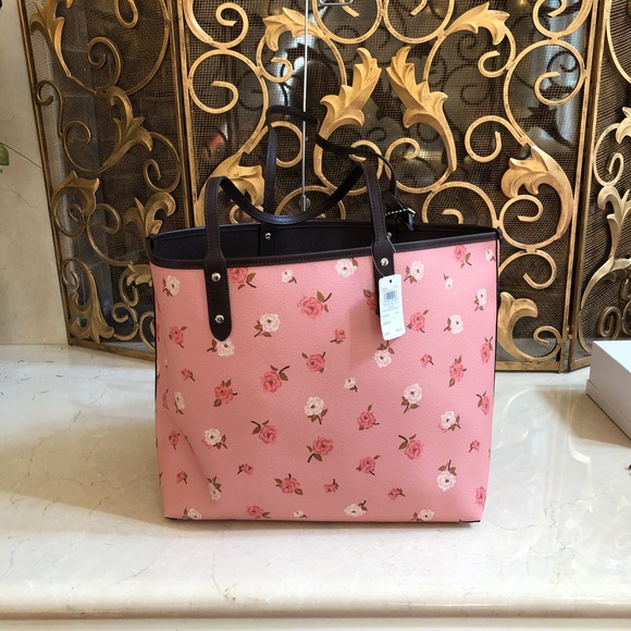 3pcs Coach Peony reversible Tote&wristlet&wallet - Picture 5 of 8